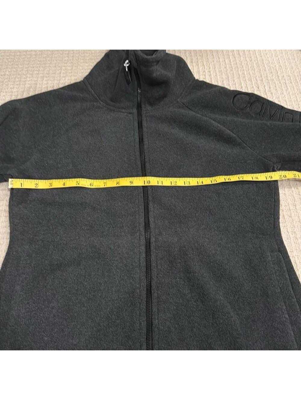 Calvin Klein Performance Gray Fleece Full Zip Jacket Women's Medium - Picture 3 of 8